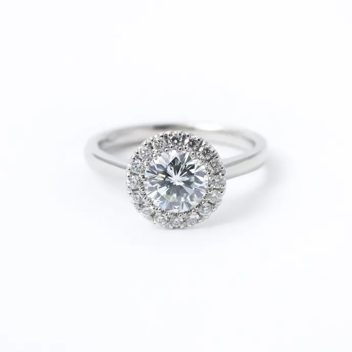 Halo Diamond Engagement Ring