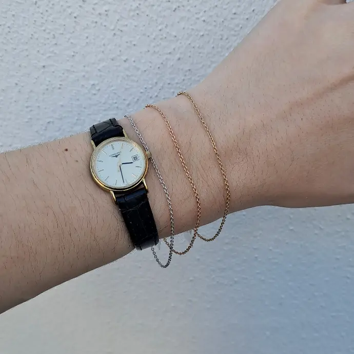 9ct gold 1.5mm Cable Chain Bracelet 19cm length (YG, WG, RG)